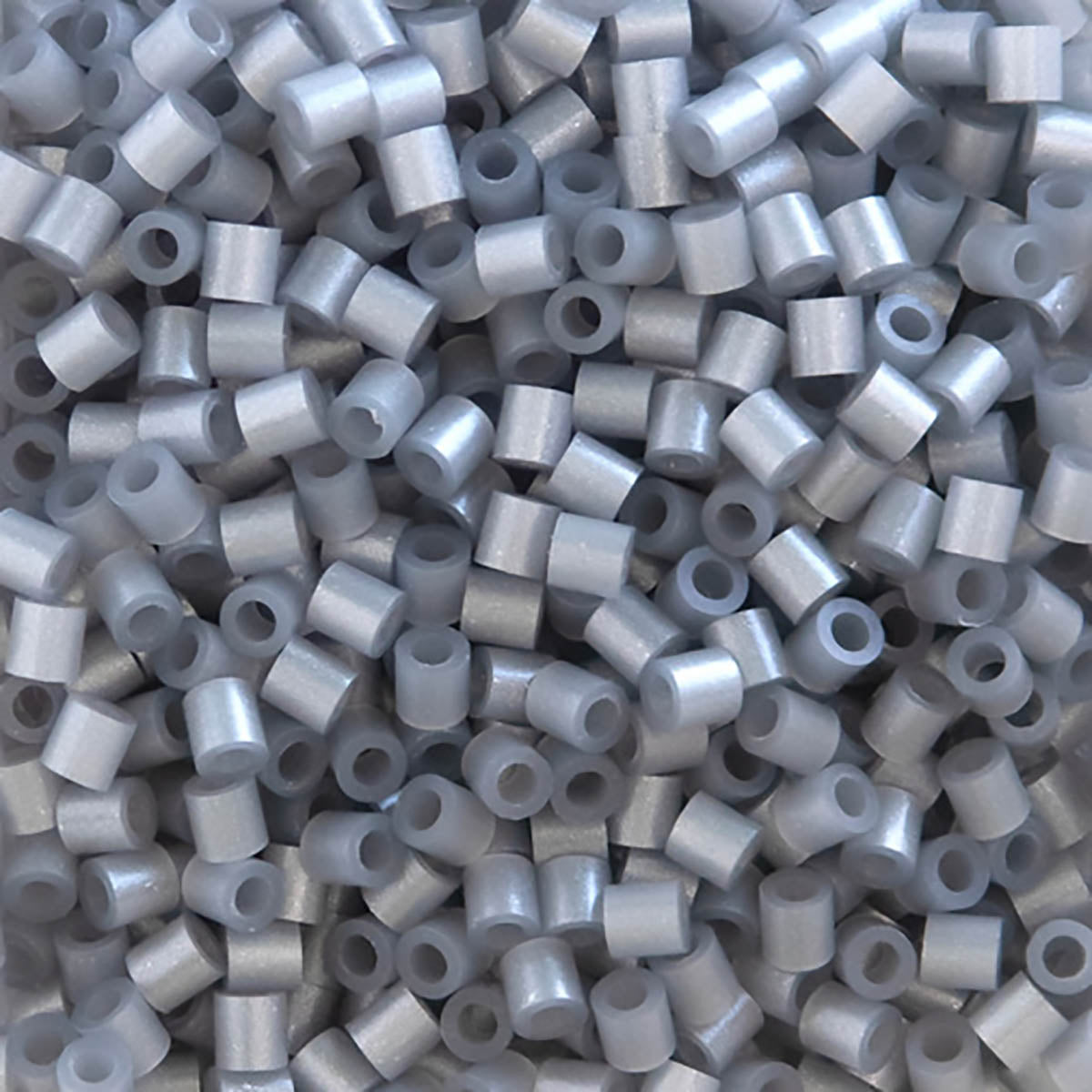 1.000 Perler Beads - Pearl Silver