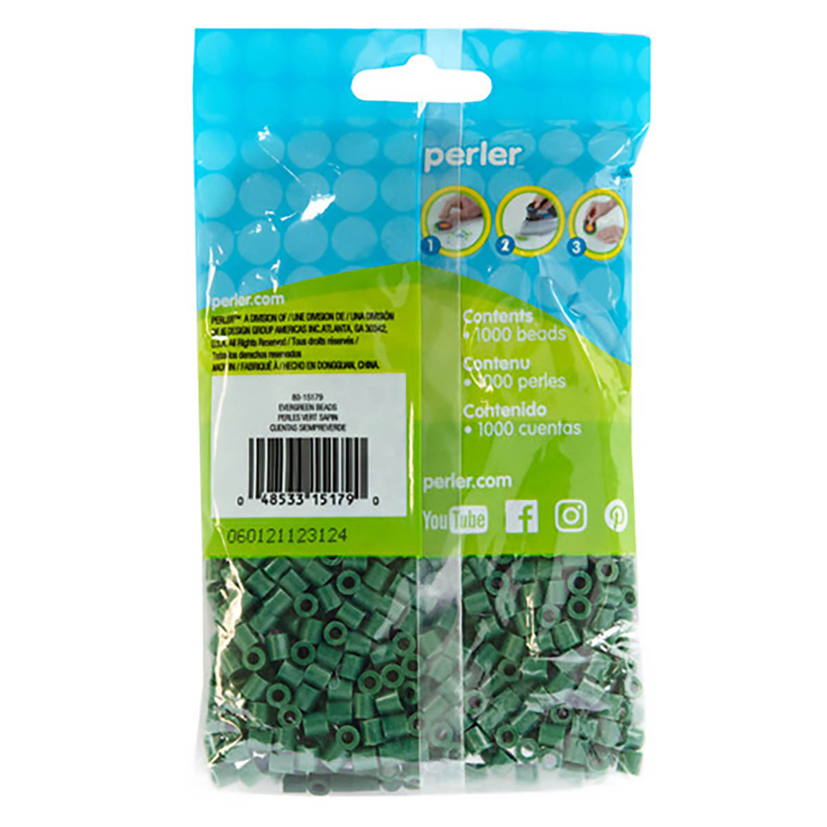 1.000 Perler Beads - Evergreen
