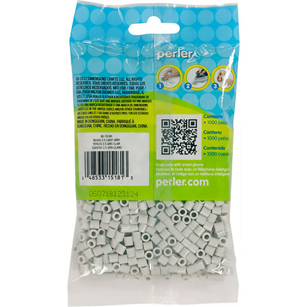 1.000 Perler Beads - Light Grey