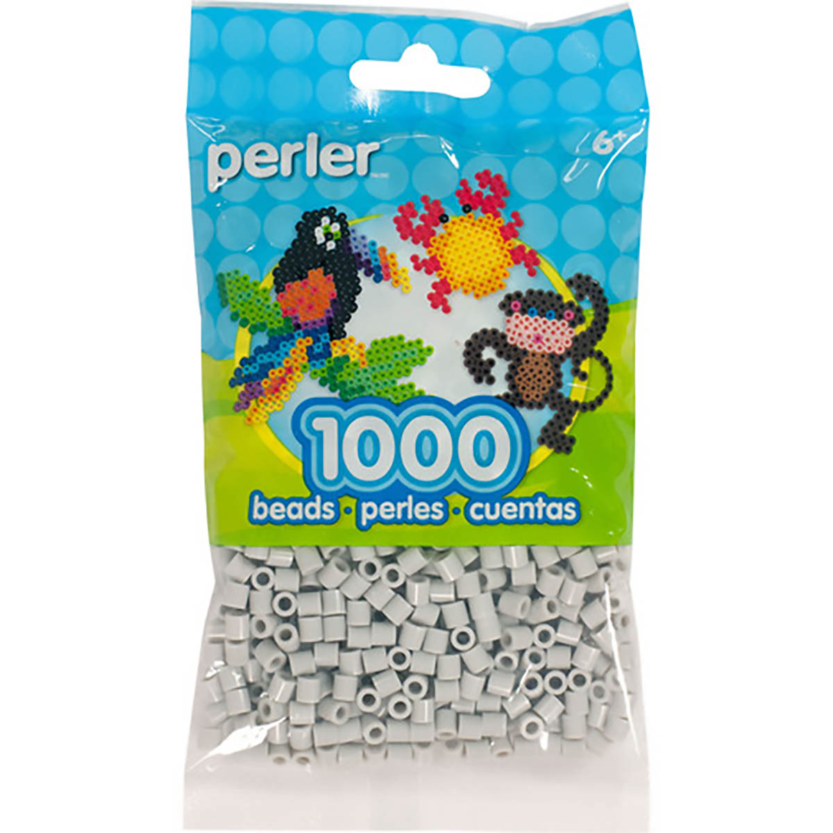1.000 Perler Beads - Light Grey