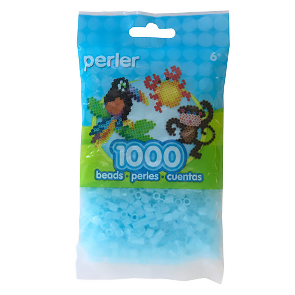 1.000 Perler Beads - Clear Blue