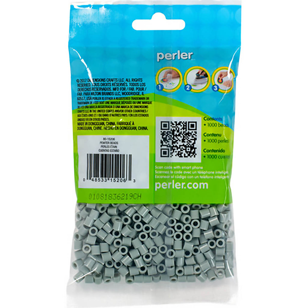 1.000 Perler Beads - Pewter