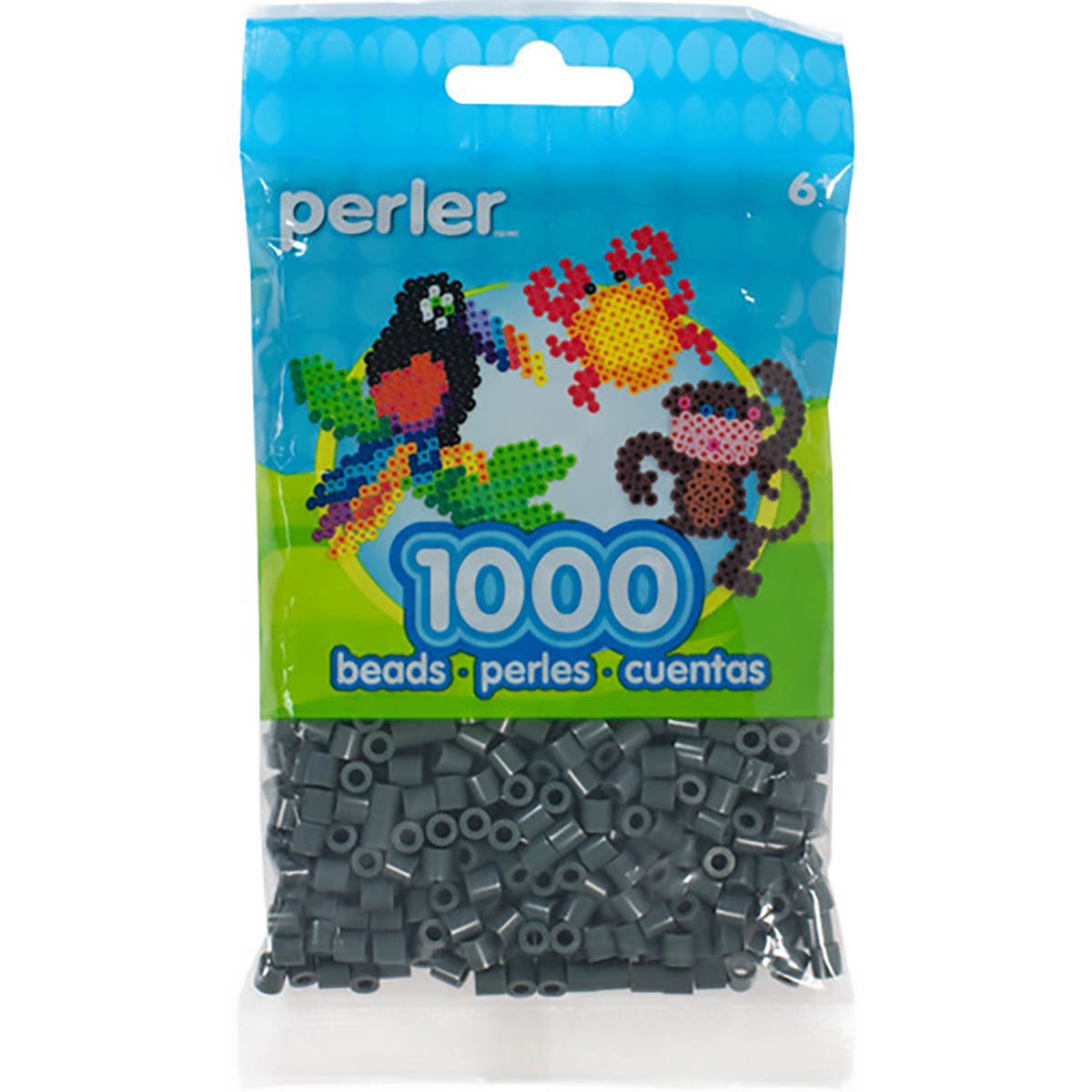 1.000 Perler Beads - Charcoal