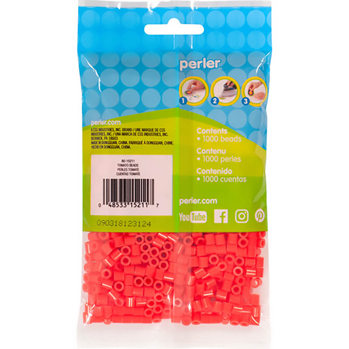1.000 Perler Beads - Tomato