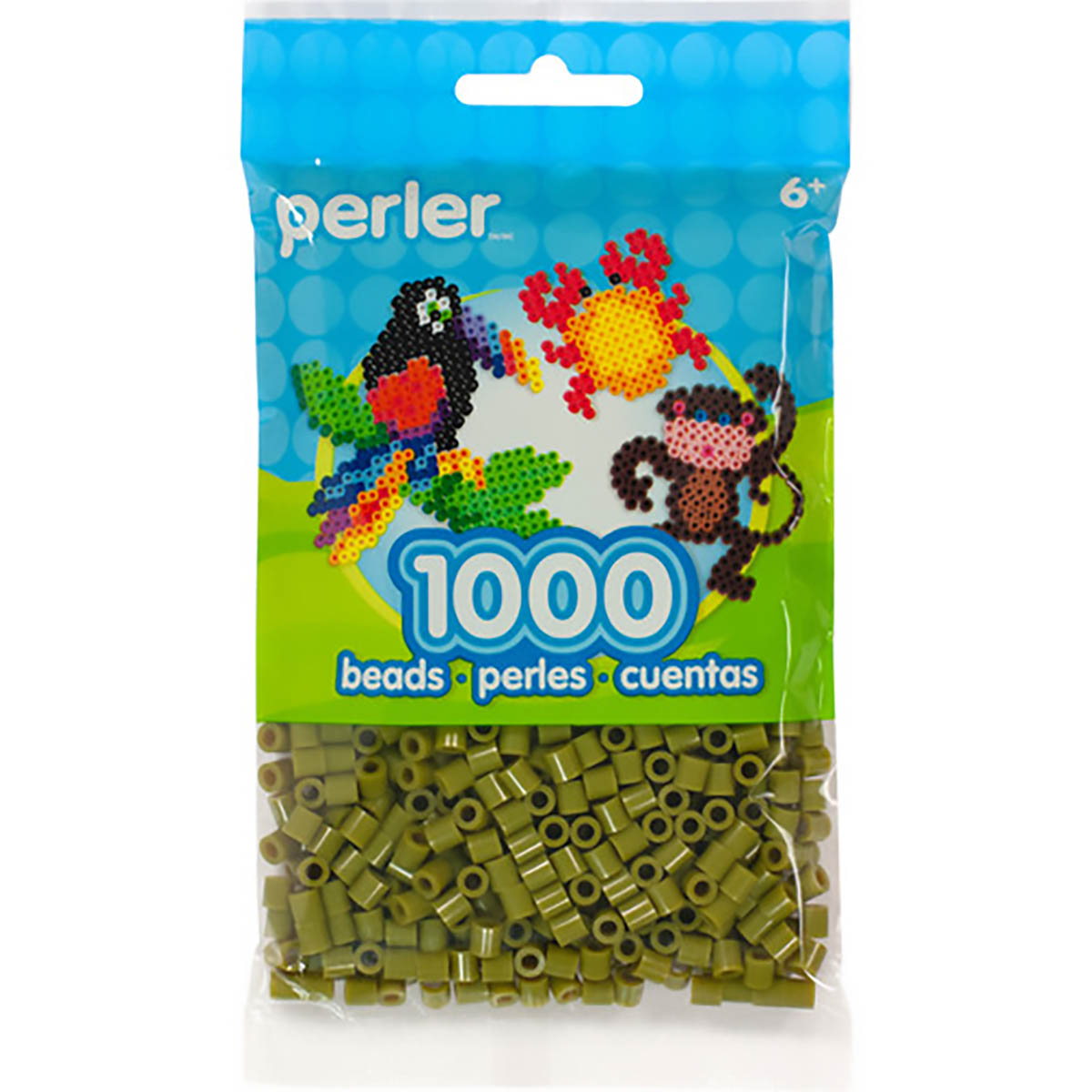 1.000 Perler Beads - Olive