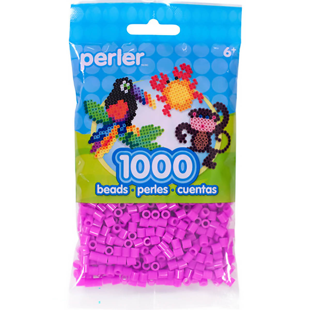 1.000 Perler Beads - Fuchsia