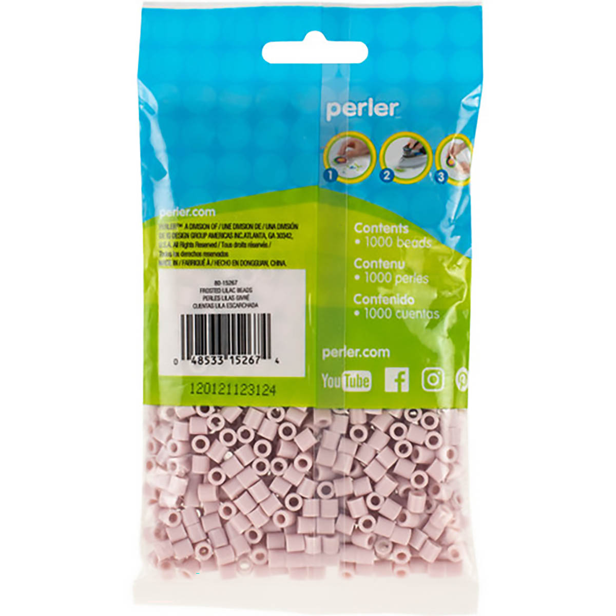 1.000 Perler Beads - Frosted Lilac