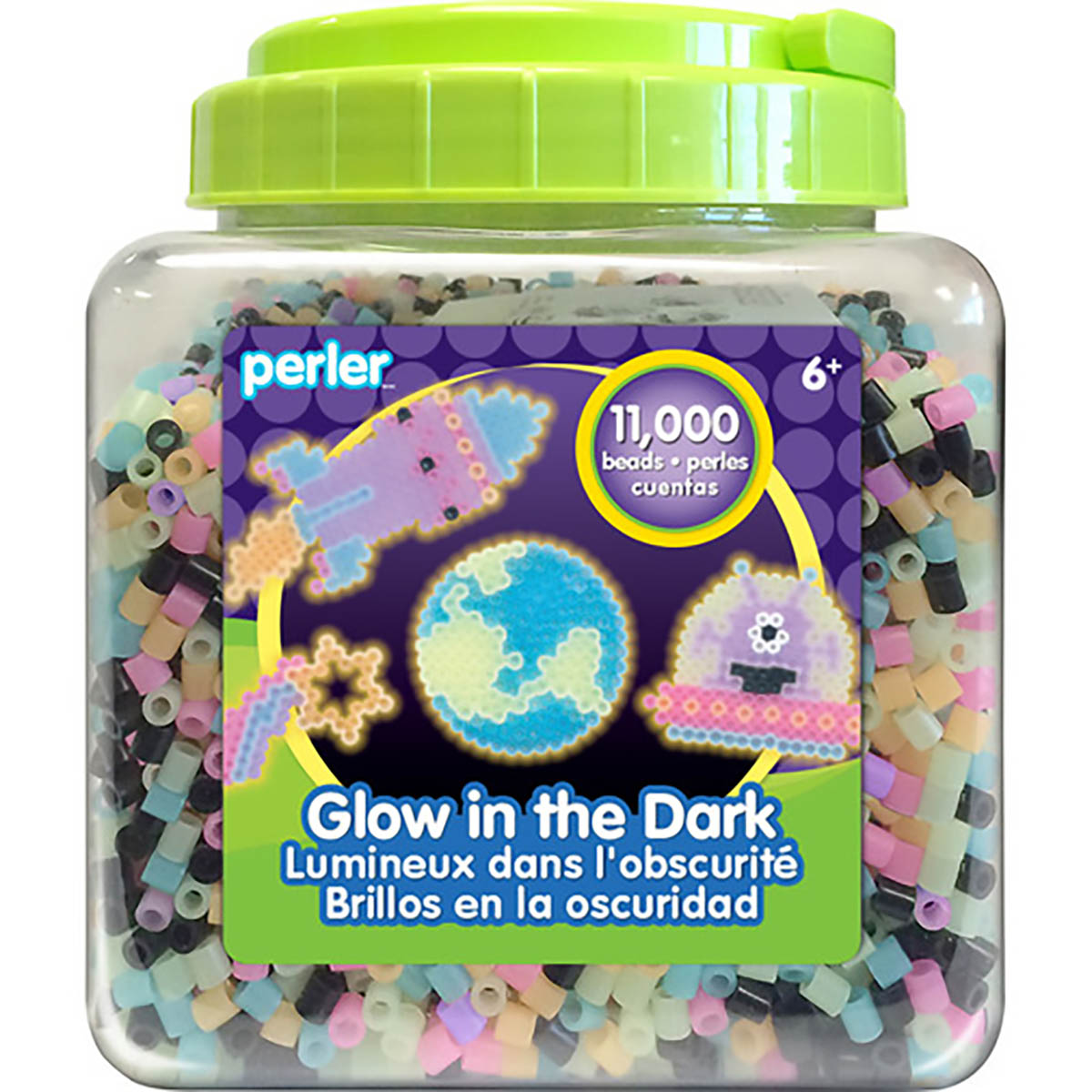 11.000 Perler Beads - Glow in the Dark Mix