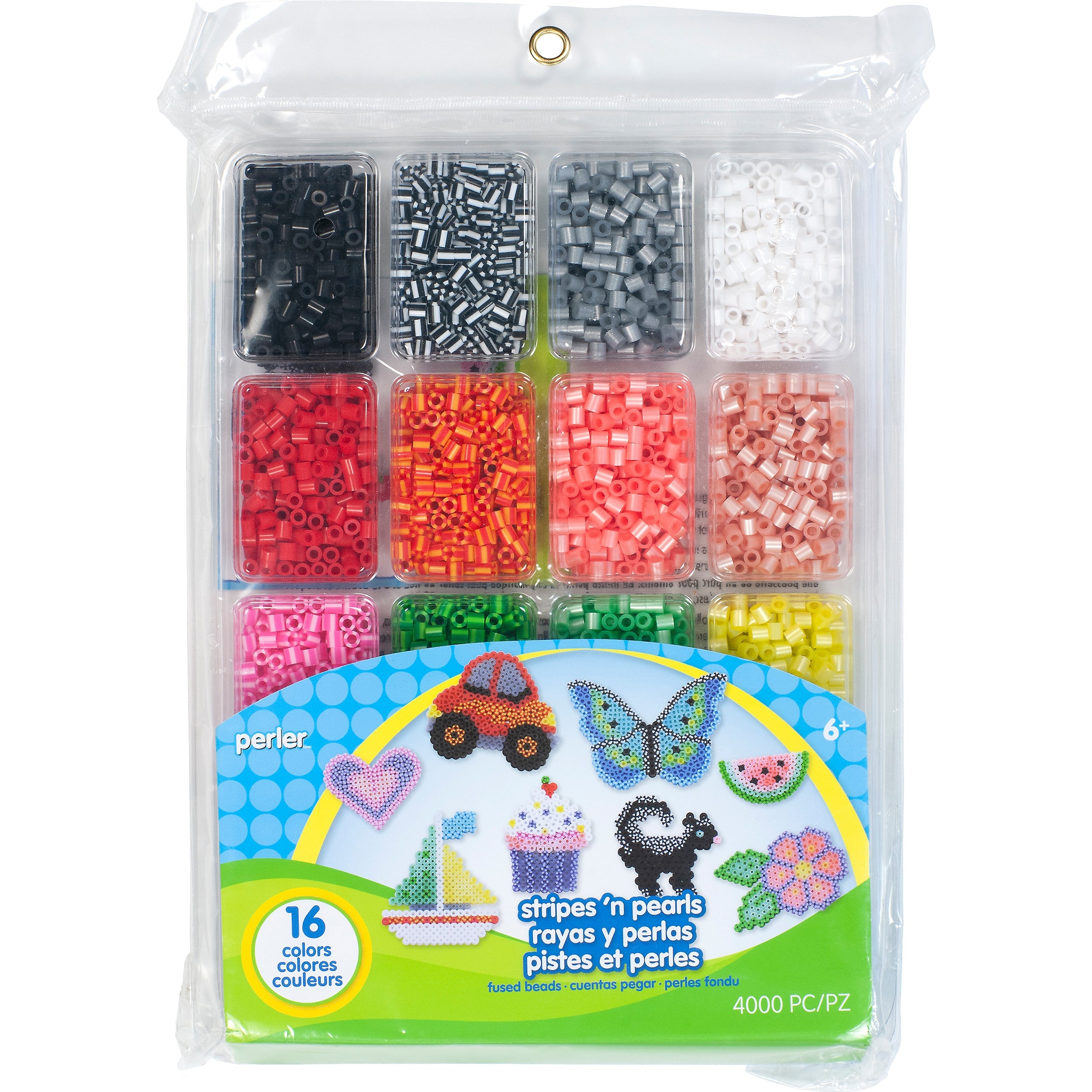 Stripes 'n Pearls Perler Bead Tray