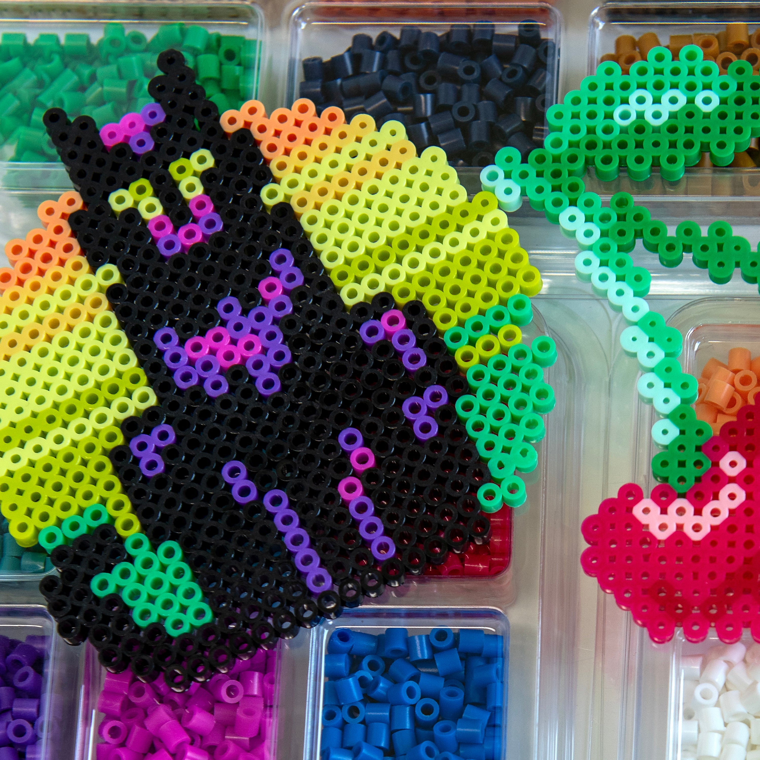 Triple Perler Bead Tray