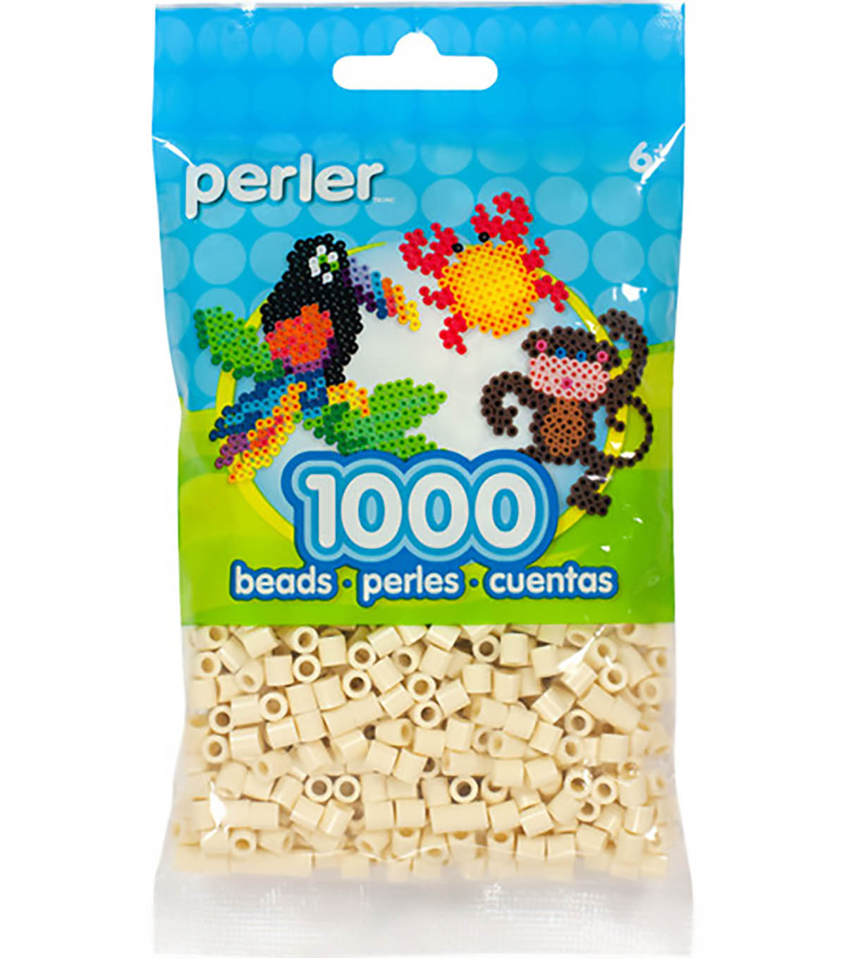 1.000 Perler Beads - Creme