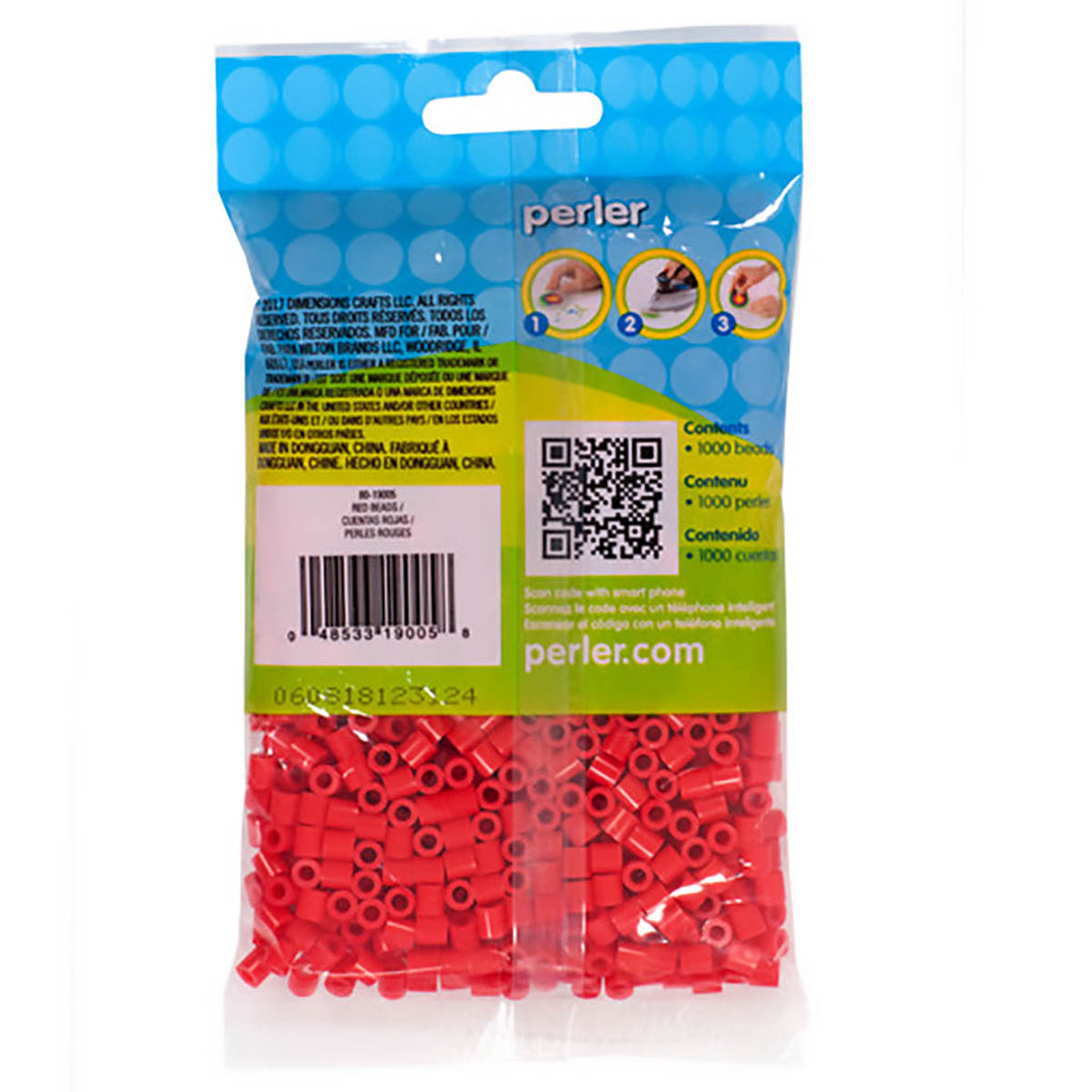 1.000 Perler Beads - Red