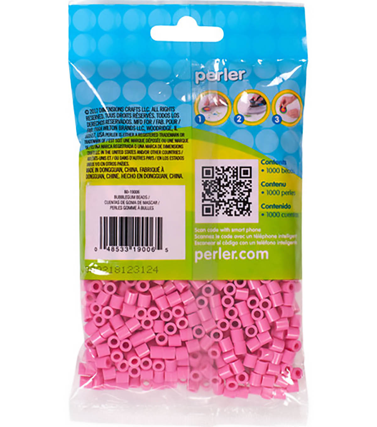 1.000 Perler Beads - Bubblegum