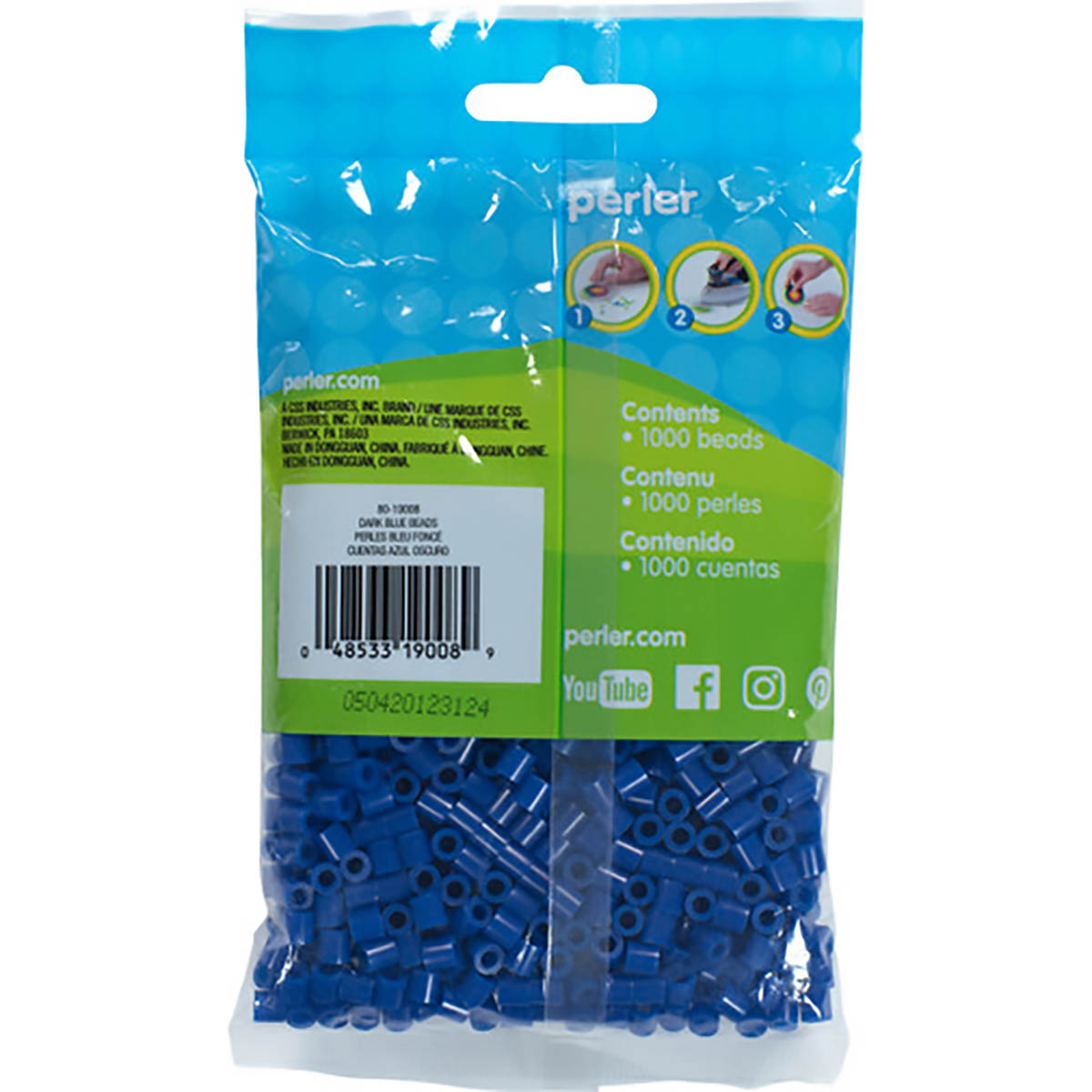 1.000 Perler Beads - Dark Blue