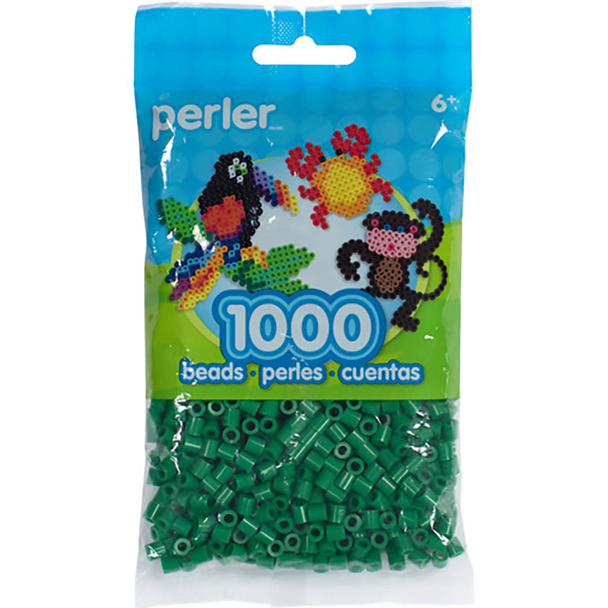 1.000 Perler Beads - Dark Green