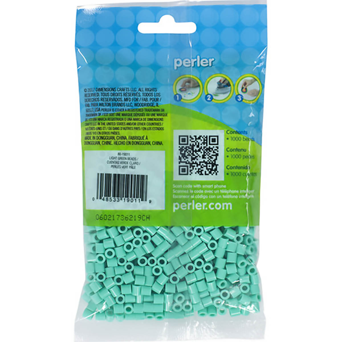 1.000 Perler Beads - Light Green
