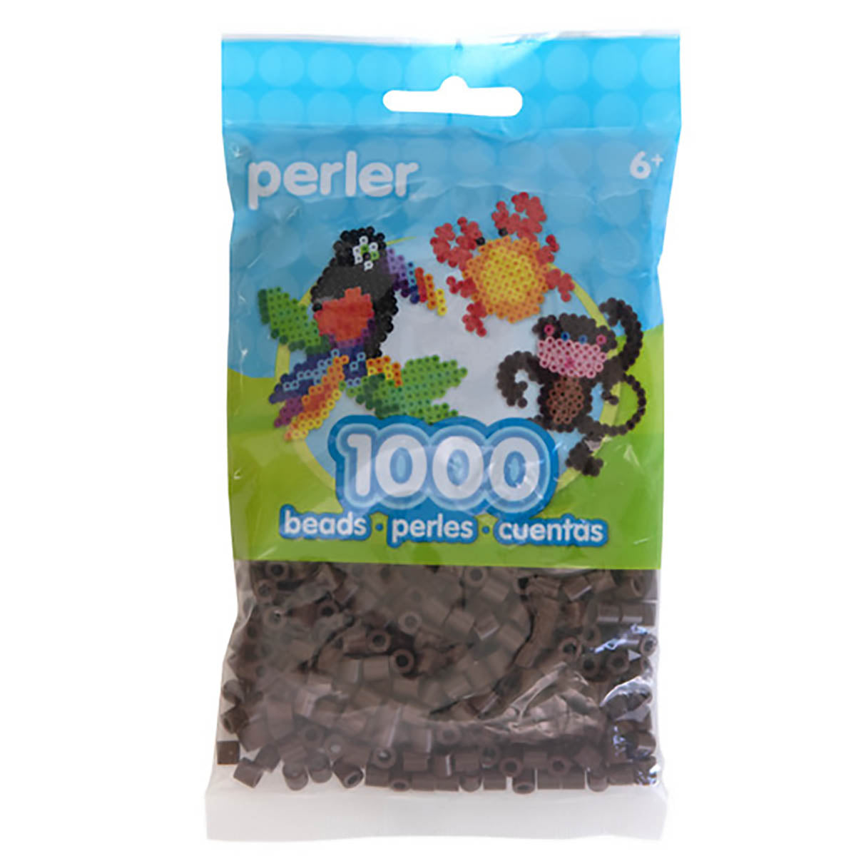 1.000 Perler Beads - Brown
