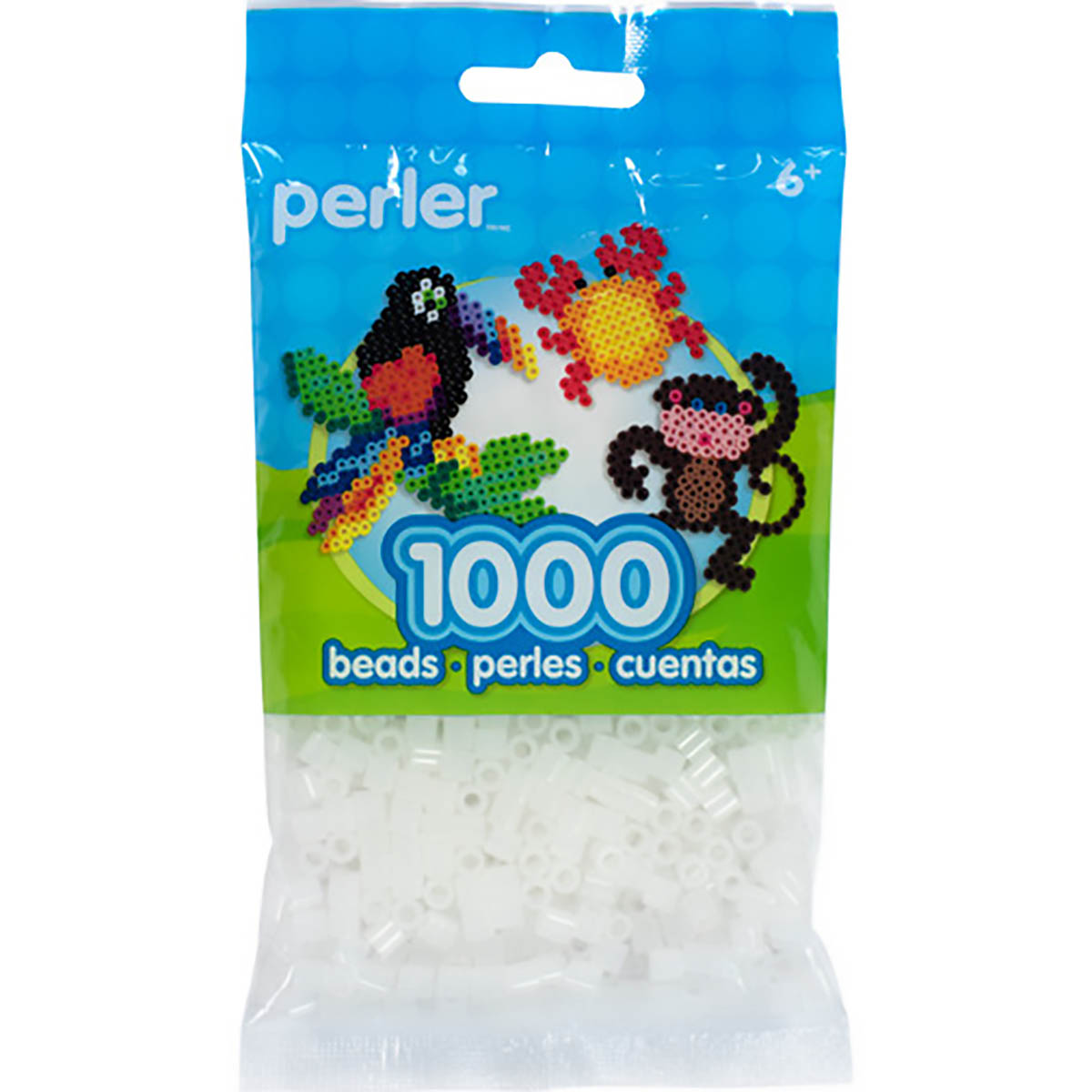 1.000 Perler Beads - Clear