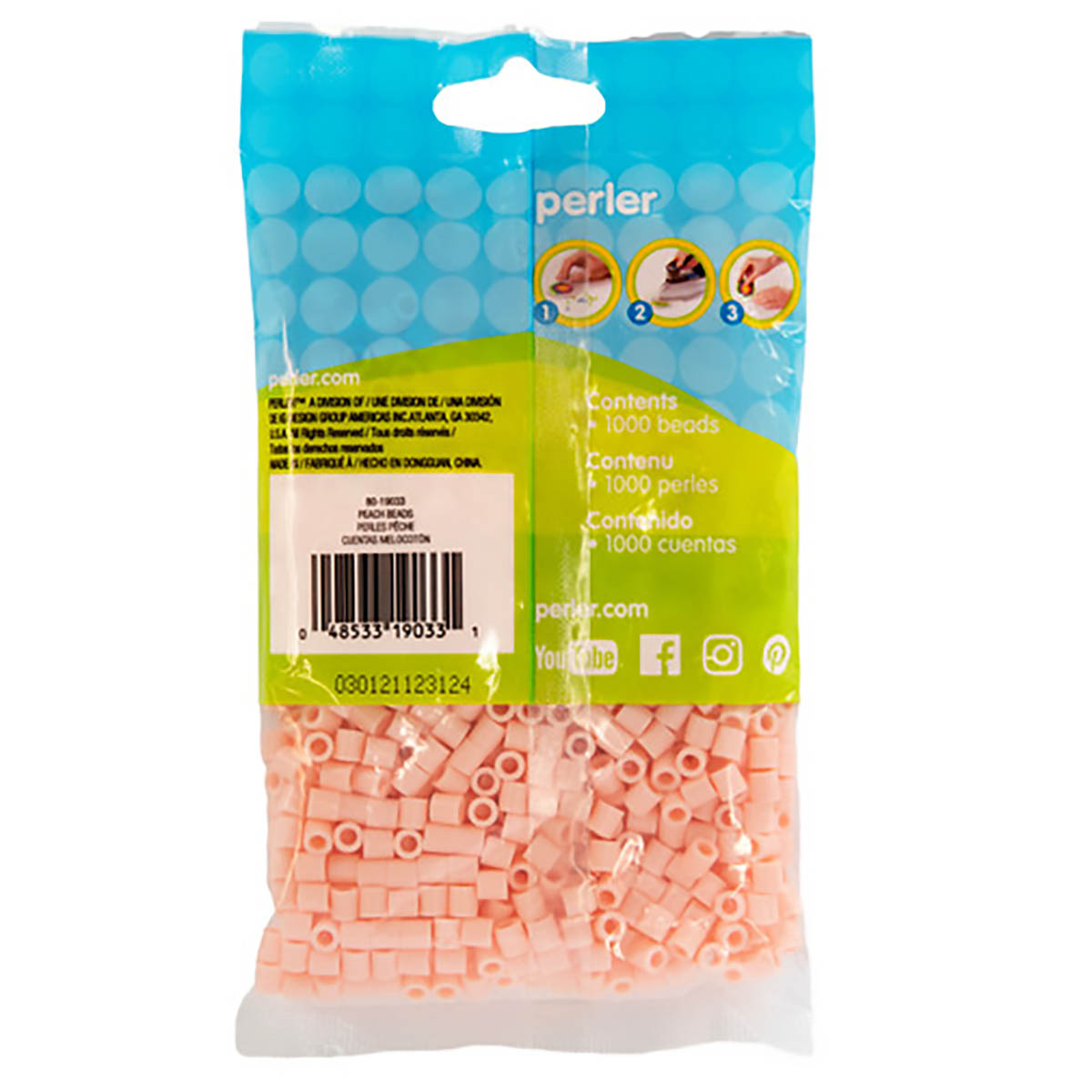 1.000 Perler Beads - Peach