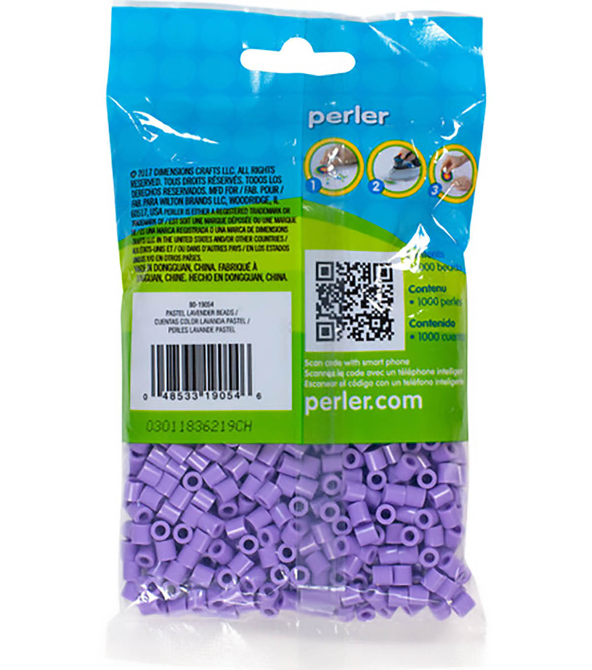 1.000 Perler Beads - Pastel Lavender