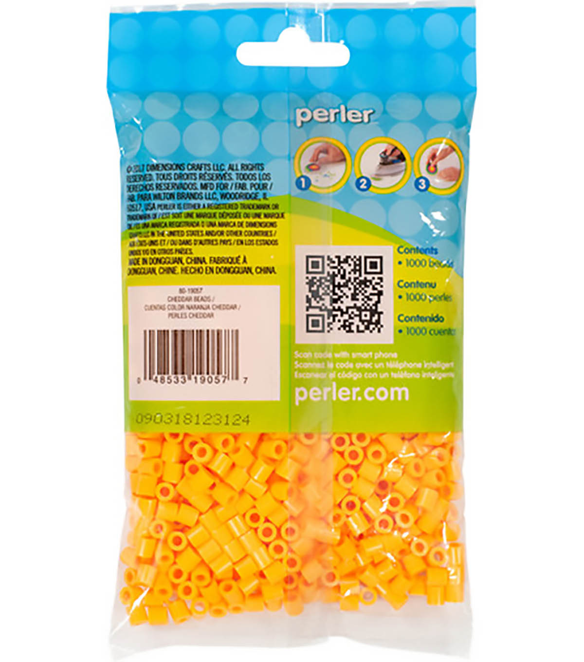 1.000 Perler Beads - Cheddar