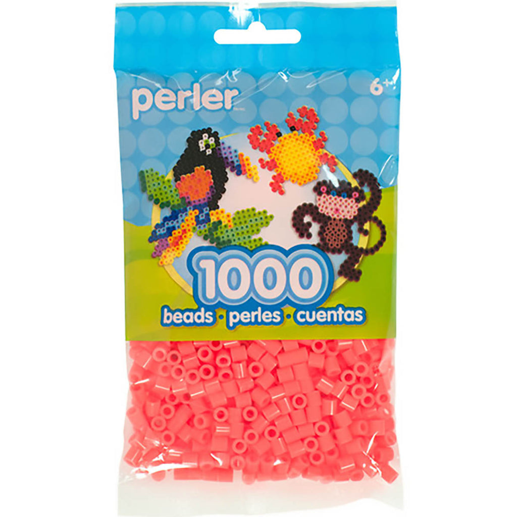 1.000 Perler Beads - Hot Coral
