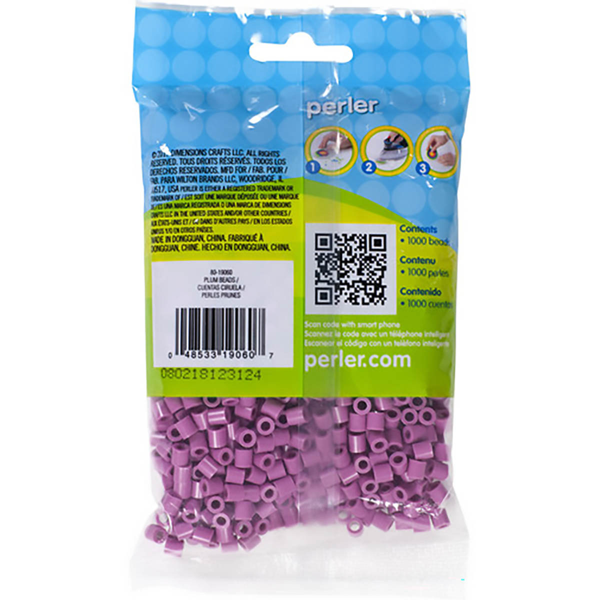 1.000 Perler Beads - Plum