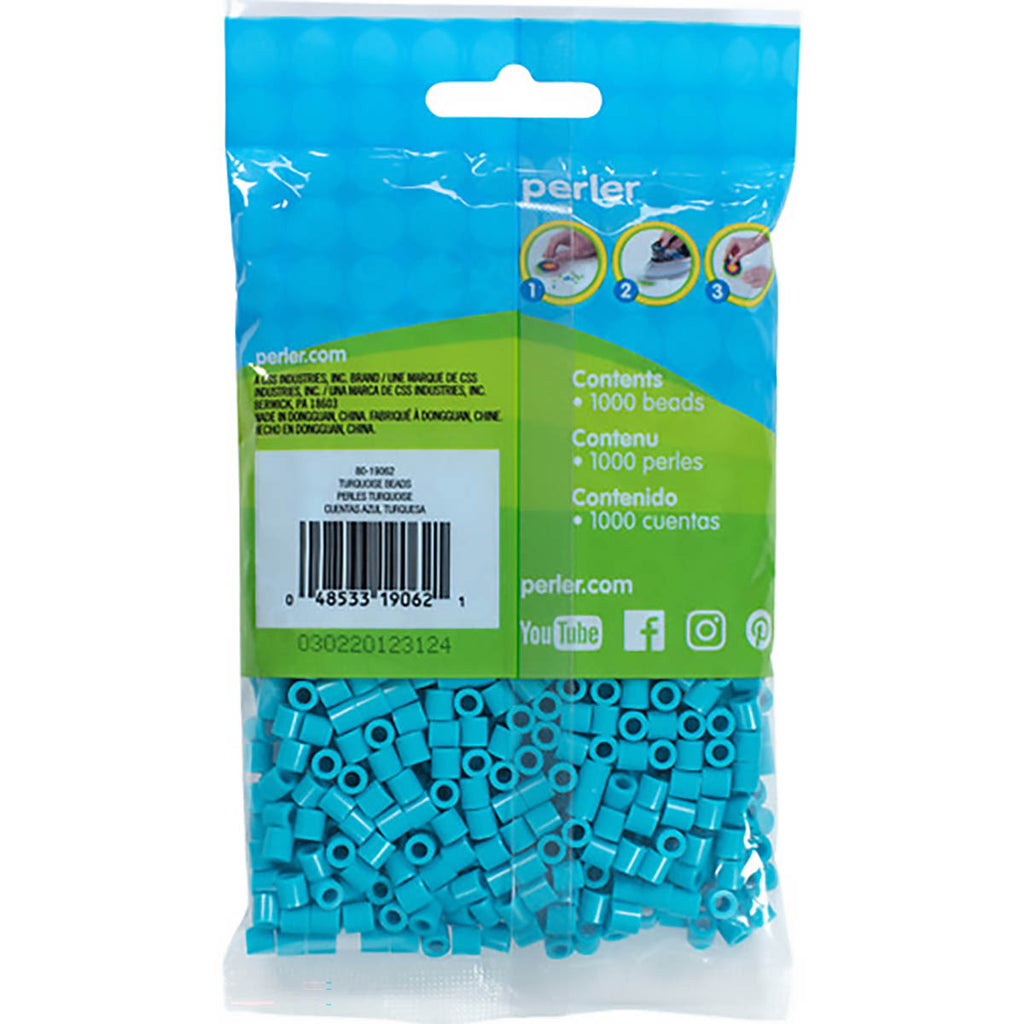 1.000 Perler Beads - Turquoise