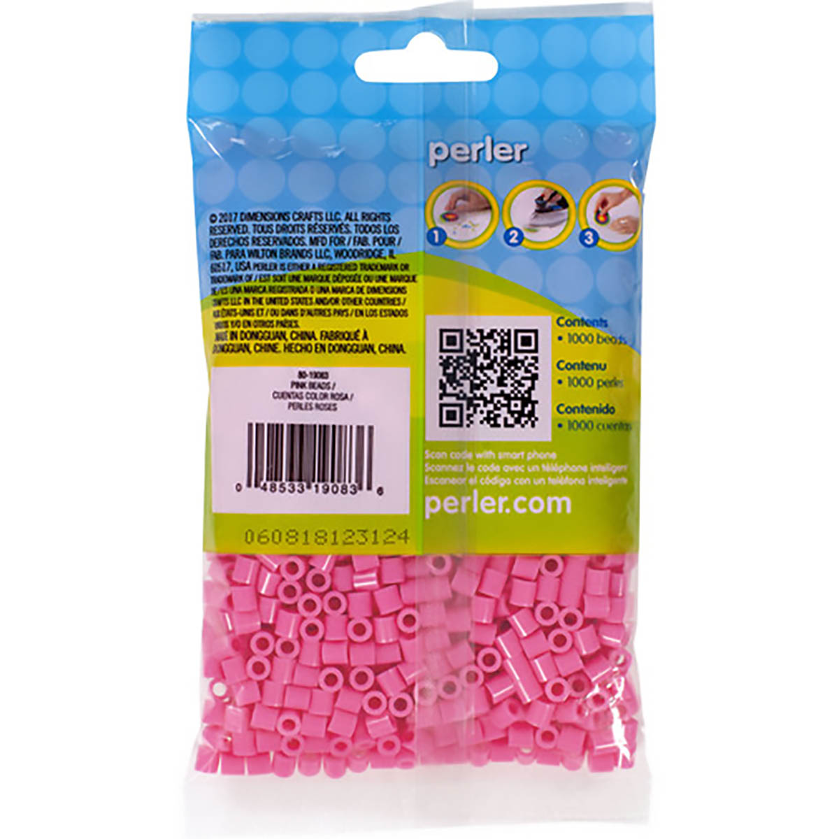 1.000 Perler Beads - Pink
