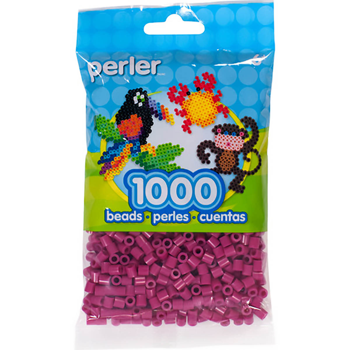 1.000 Perler Beads - Raspberry
