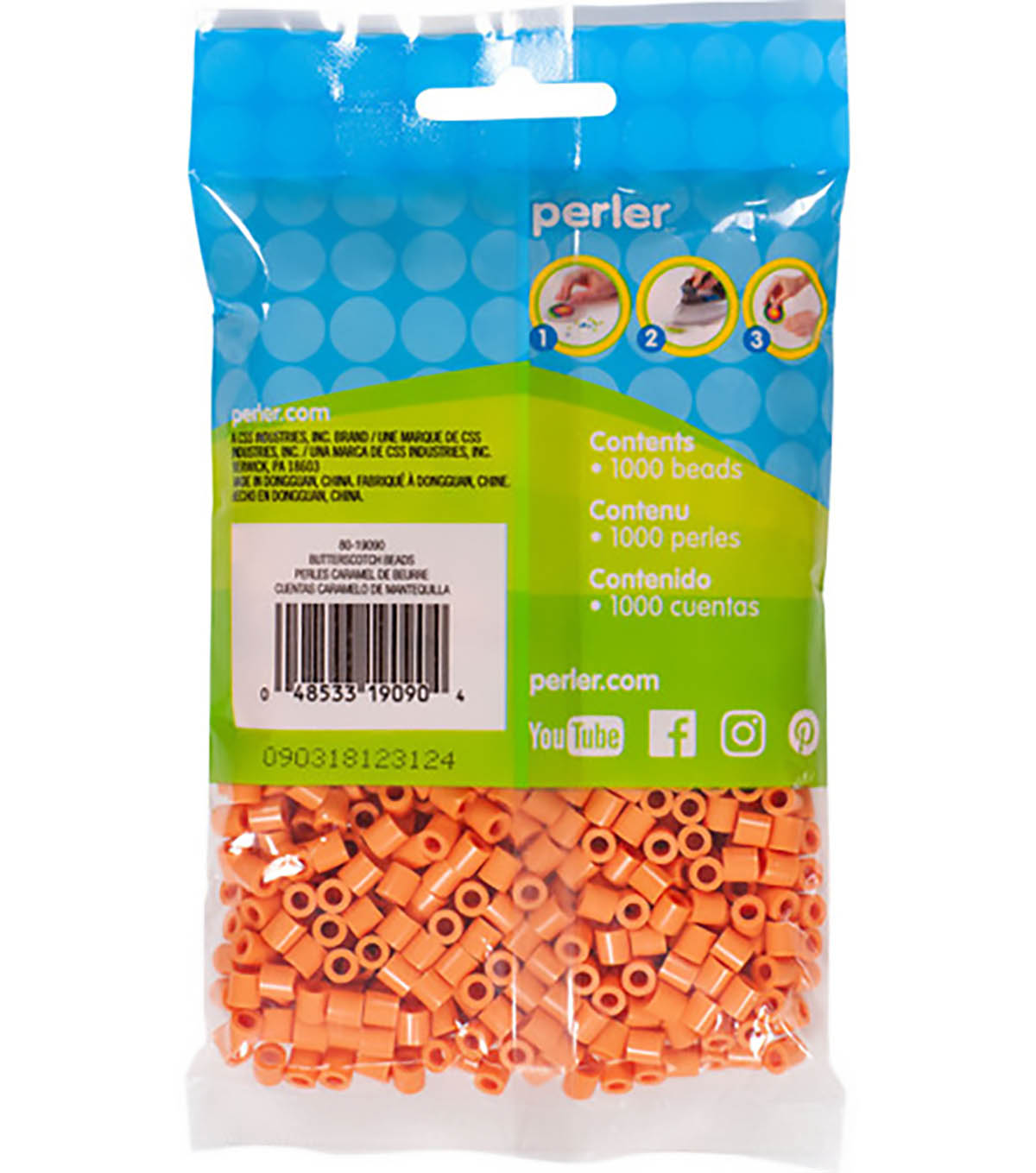 1.000 Perler Beads - Butterscotch