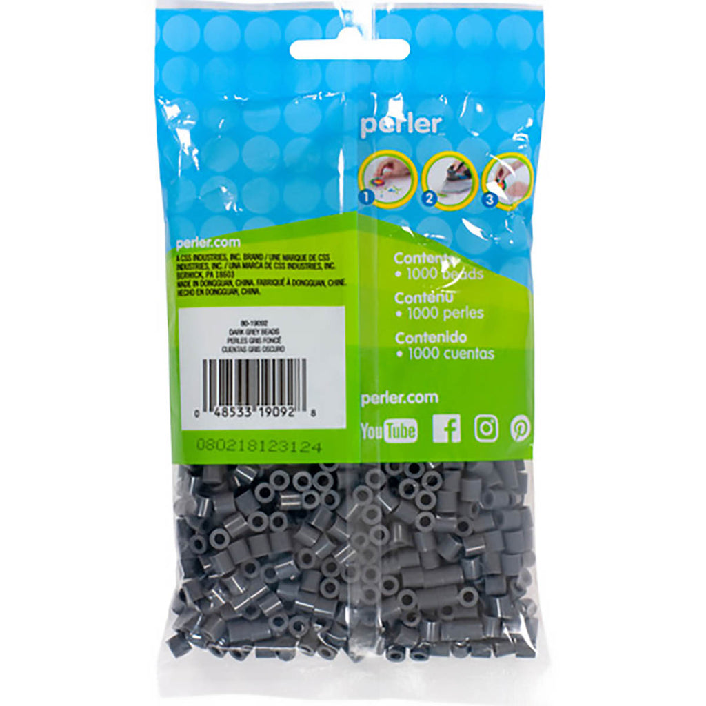 1.000 Perler Beads - Dark Grey