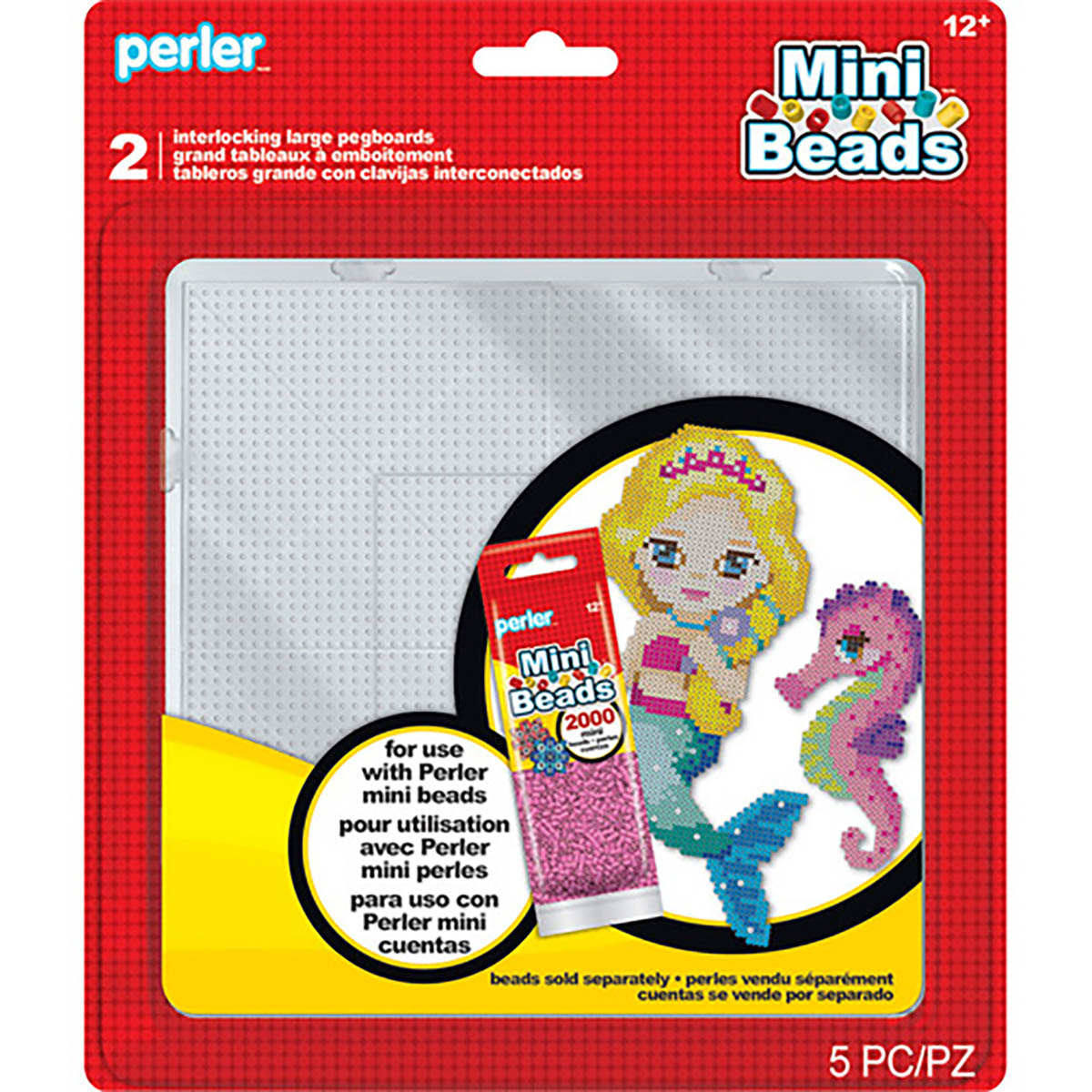 Mini Beads Large Pegboards. 2 Ct